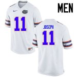 Men's Florida Gators #11 Vosean Joseph NCAA Nike White Authentic Stitched College Football Jersey NBB4062MK